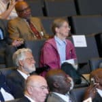 Jacques Brulhet (Académie d’agriculture de France), Maurizio Brunori (Acccademia nazionale dei Lincei), Doudou Ba (Académie des sciences et techniques du Sénégal), Norbert Hounkonou (Académie nationale des sciences, arts et lettres du Bénin), Anne F